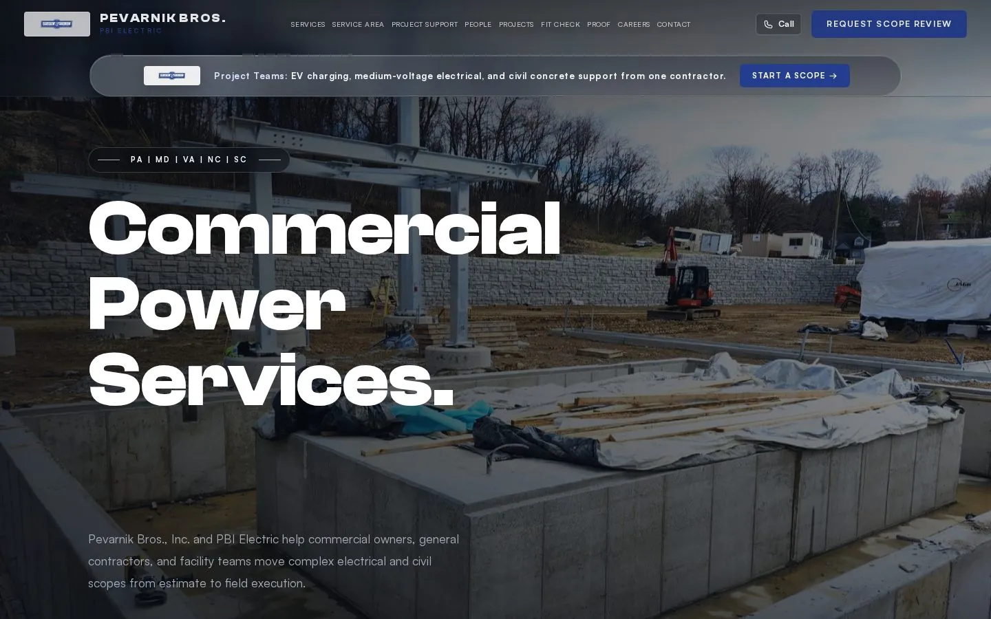 Pevarnik Bros. website