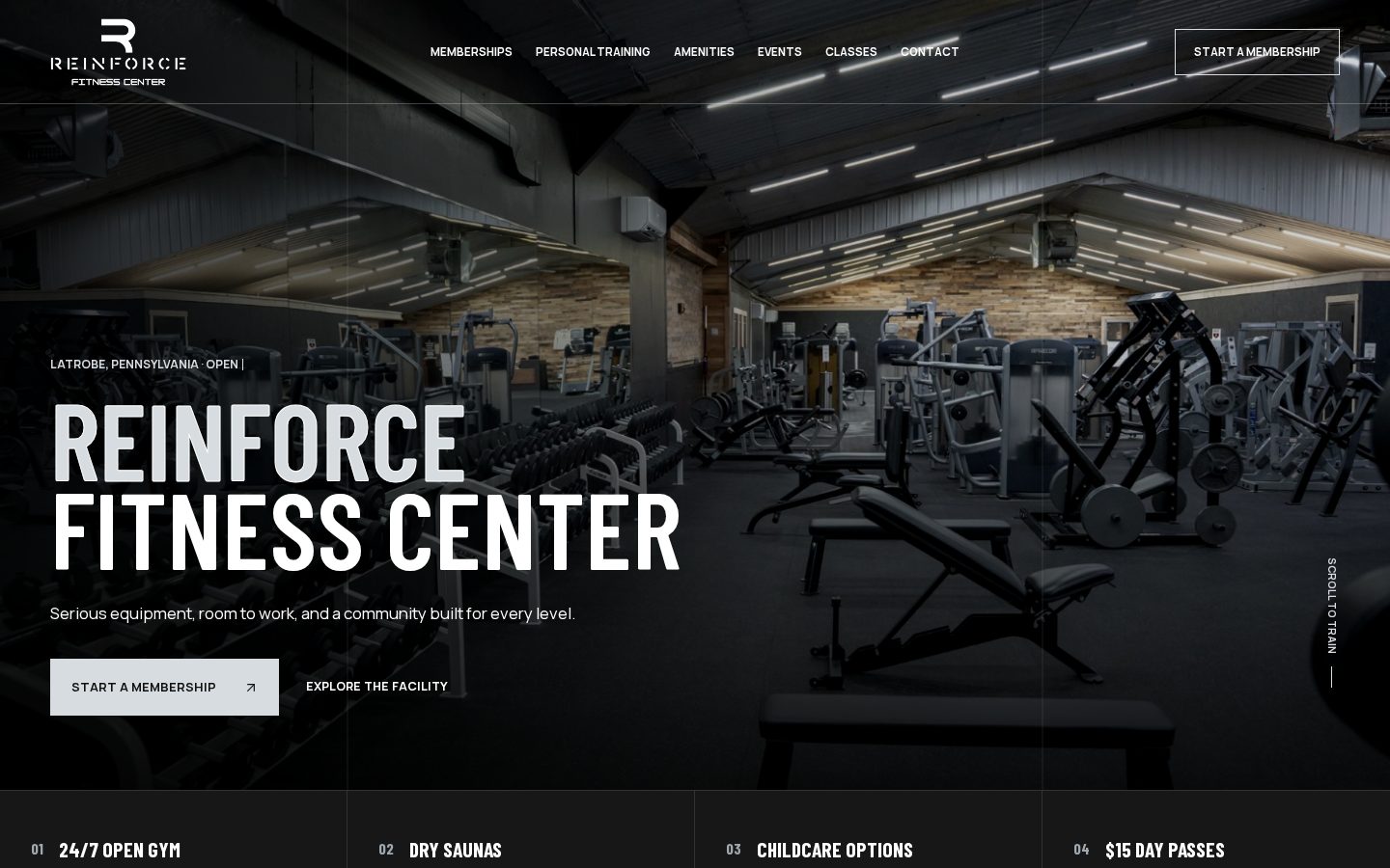 Reinforce Gym website