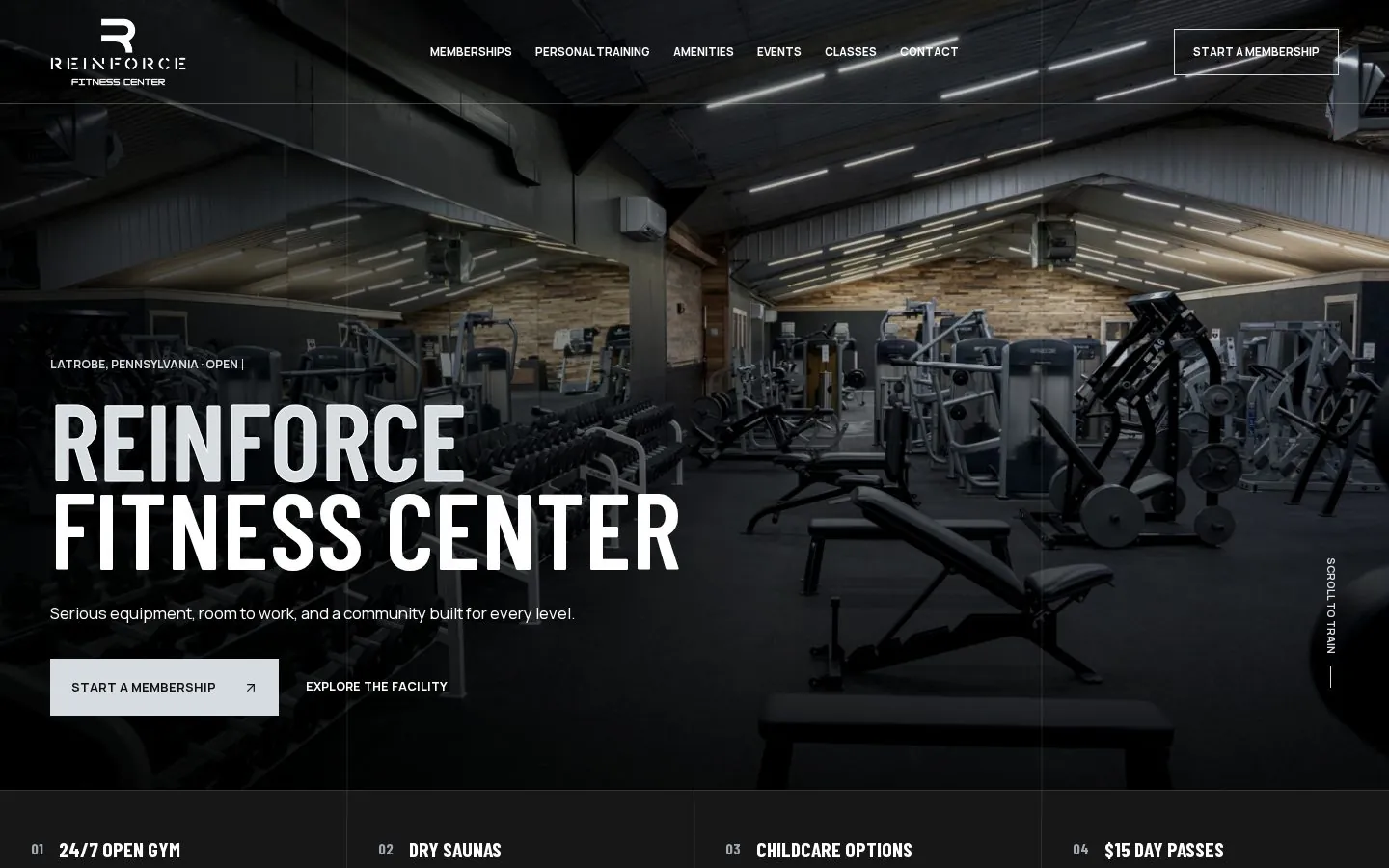 Reinforce Gym website